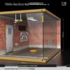 1/18 Wooden Parking Garage Model with Lighting and Dustproof Ornaments