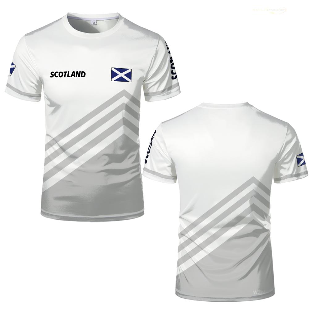 Scotland Flag Graphic Men's Jersey Fashion Gradient Print Sports Breathable Casual T-shirt Summer Unisex Running Badminton Tees