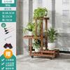 Multi-Tier Solid Wood Plant Stand, Floor-Standing Minimalist Indoor Shelf, Multi-Functional Bonsai Display Rack for Home Decor
