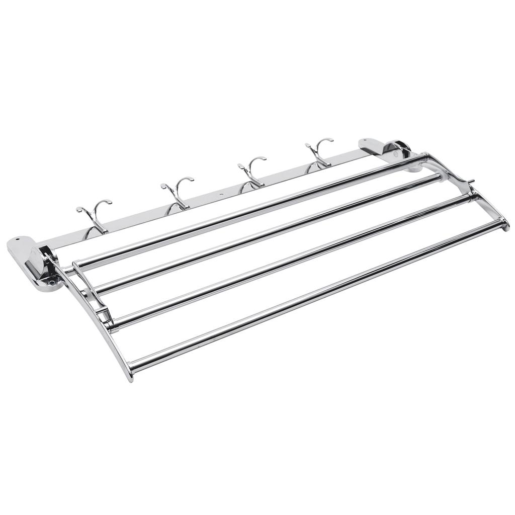 Stainless Steel Bathroom Towel Holder Storage Organizer Shelf Wall Mounted Towel Rack Home Hotel Wall Shelf for Kitchen Bathroom