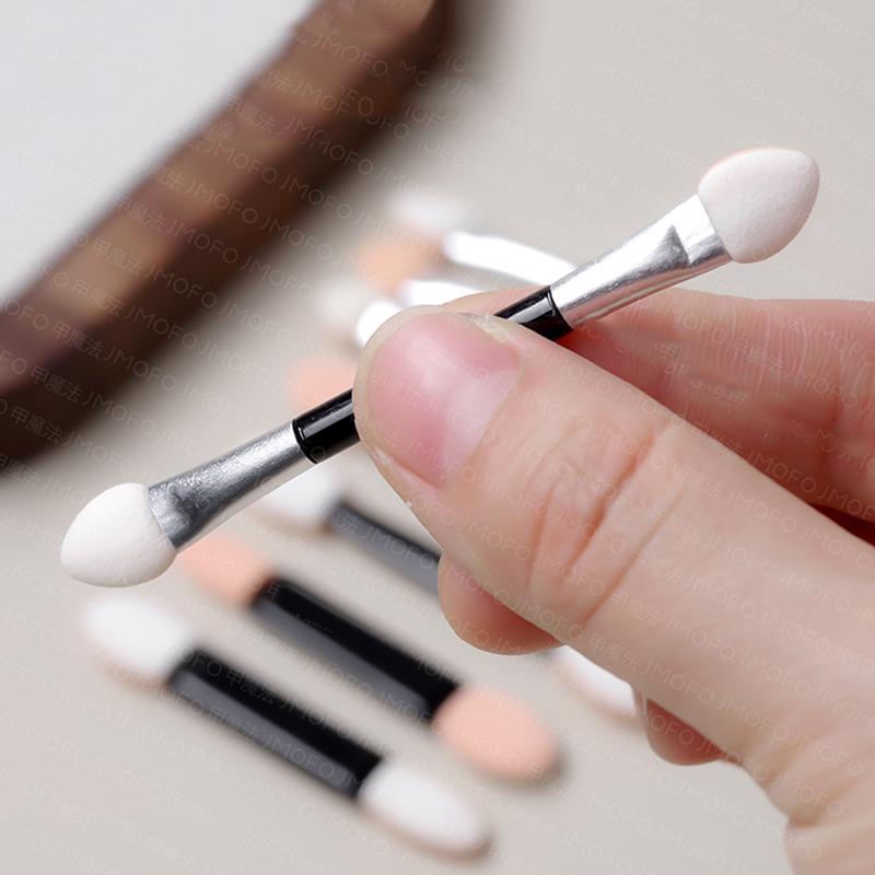 10 Stück Nagelpulver Pinsel Schwamm Einweg Doppelseitig Lidschatten Applikator Spiegel Chrom Pigment Schwamm Stift