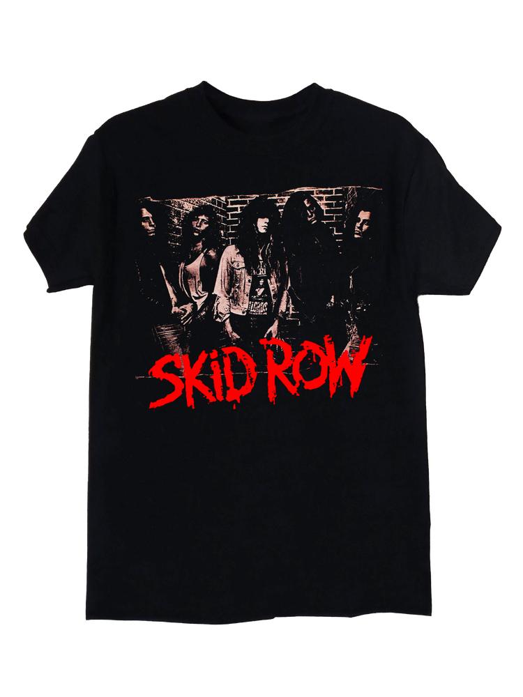 Skid Row Band Photo Black T-Shirt S