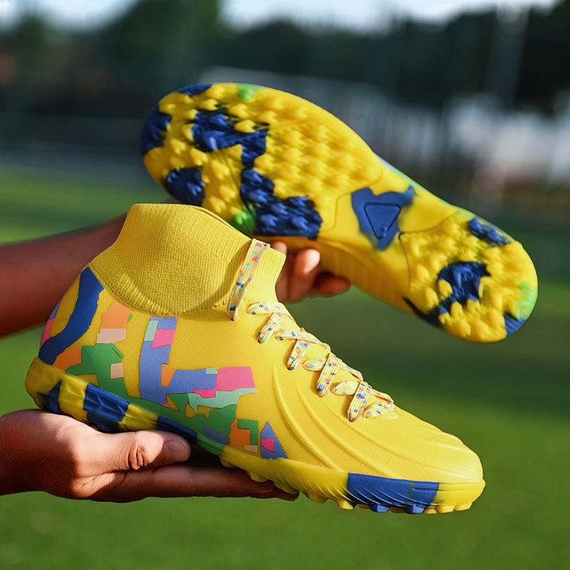 Manufacturer Professional Competition Indoor New GX Moon Fury Assassin High-top Broken Nails Men's and Women's Football Shoes