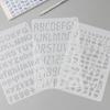 20 Peças Stencils Vazados de Letras/Números para Grafite Alfabeto Stencil Plástico Letras Stencils Caligrafia Stencil