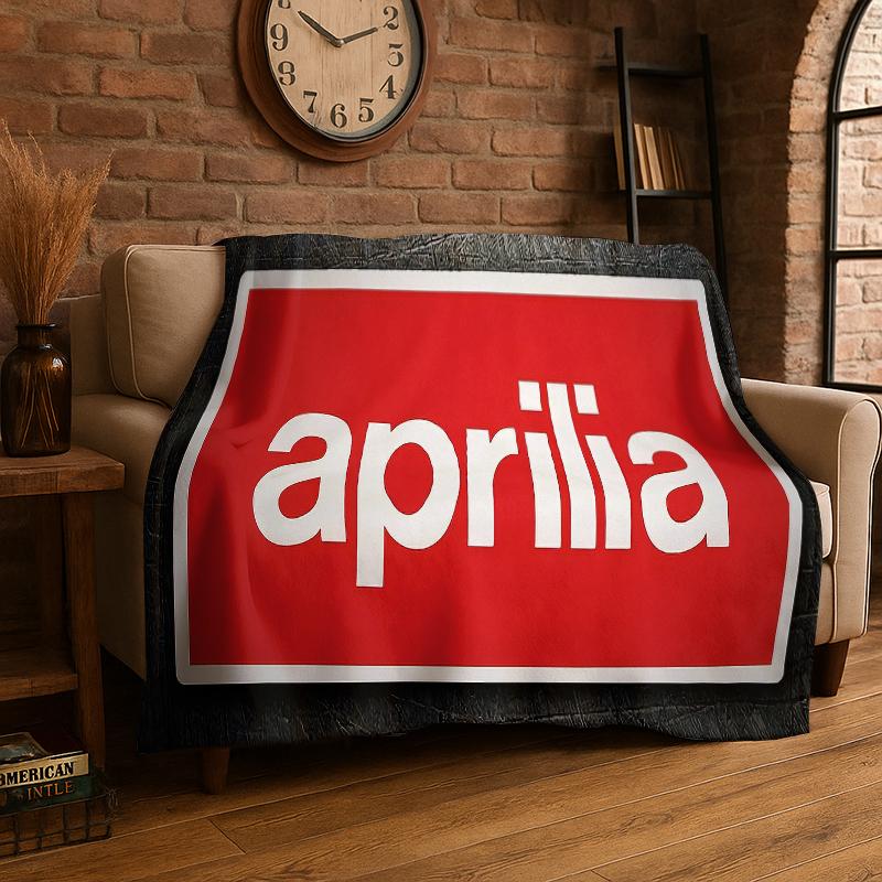 

Racing Car A-Aprilia Logo Moto Flannel Blanket Soft Warm Throw Blanket for Bedroom Living Room Bed Travel Camping Picnic Gift 75x90cm