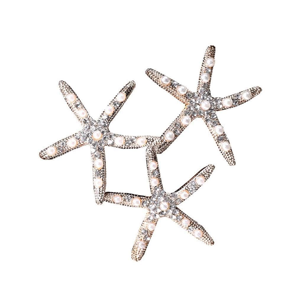 Cemellia Star of the Sea Kids Hair Accessories, Set of 3, for Weddings, Piano Recitals, and Dress Accessories