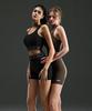 BORN TO WIN W Double Line Band Bra Top [Black]