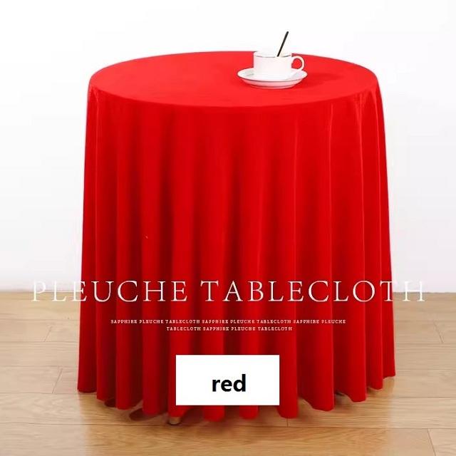 Runder Samt-Tischdecke 100 - 200 cm - Flecken- und Knitterbeständig Waschbare Runde Tischdecke, Polyestergewebe Tischdecke