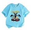Kids Boys Girls Crew Neck Short Sleeve 100% Cotton T-Shirt, Funny 99 Nights In The Forest Cartoon Print Casual Tops for Children Daily Wear