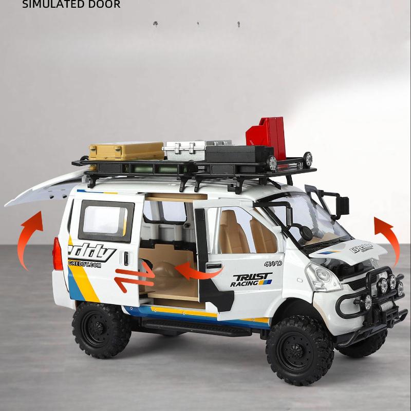 Simulation 1/24 Scale Off Road Vehicle Model of Van Diecast Toy Vehicle Children Boy Gift Birthday Colelction Miniature Voiture