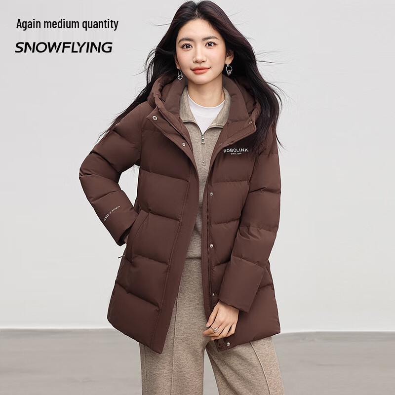 

SNOWFLYING Mid-Length Hooded Down Jacket 2XL