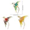 Vibrant Enamel Phoenix Lapel Pin Versatile Phoenix Crystal Brooch Pin Unisex Enamel Bird Pin Accessory for Events