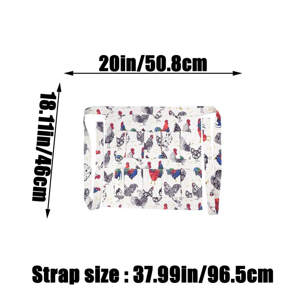 Zástěra Odolná zástěra na sběr vajíček Zástěra s 12 hlubokými kapsami Drží kuřecí farmu