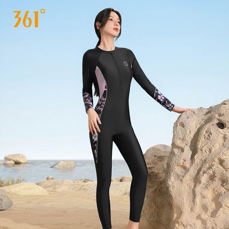 Womens Full Coverage UPF 50 Long Sleeve Rash Guard Swimsuit With Built-in Bra Pad Surfing Diving Sun Protection