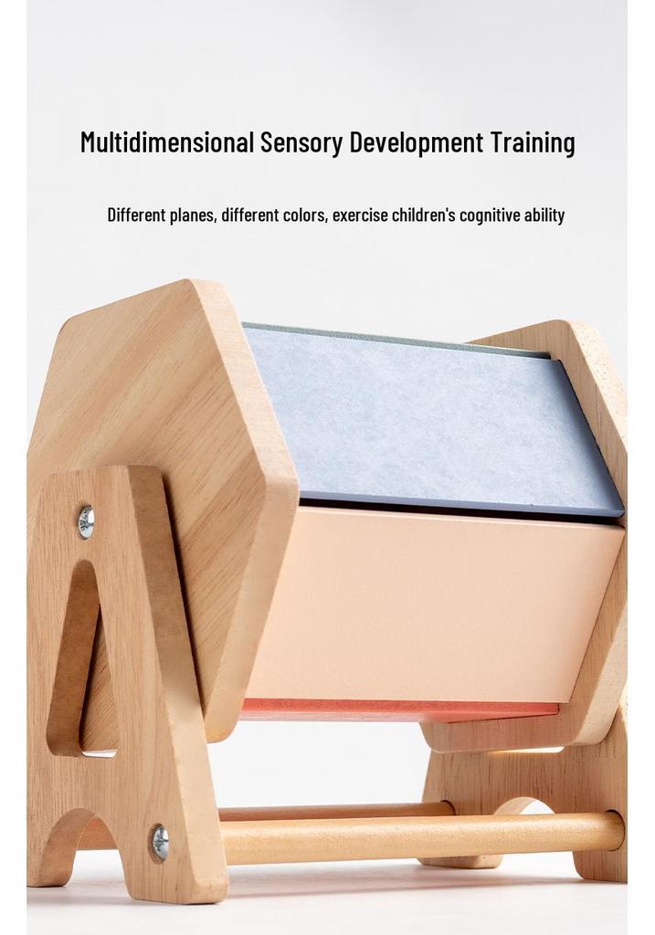 Wooden Rolling Drum for Infant Color and Cognitive Development - Montessori Teaching Aid