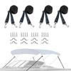 2/4pcs Adjustable Bimini Top Straps with Snap Loop Marine Nylon Top Straps