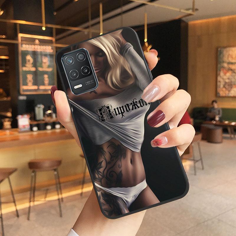 Sexy Ärmel Tattoo Mädchen Telefon Fall für OPPO Realme GT 2 Pro X2 Pro XT C25S 8 7 6 Pro 6i GT Master C3 C21 C21Y C11 X3 SuperZoom