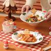 Christmas Ceramic Tableware Hand-embossed Ceramic Plates Exquisite Noodle Bowls Breakfast Milk Mugs Festival Party Salad Plates