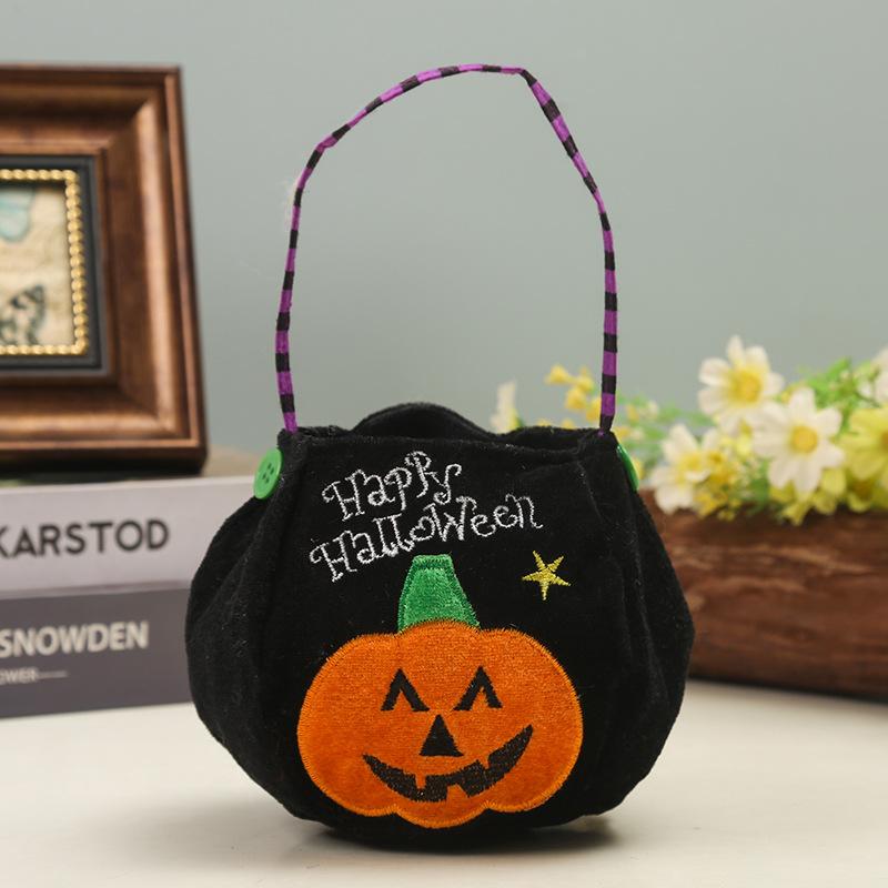Halloween Kürbis Süßigkeitentüten Dekoration Requisiten Tragbarer Trick or Treat Halter Handtasche Korb Partygeschenk Halter für Kinder