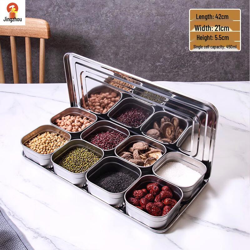 Stainless Steel 8-Compartment Commercial Display Box