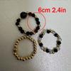 Black Onyx Beaded Stretch Rings
