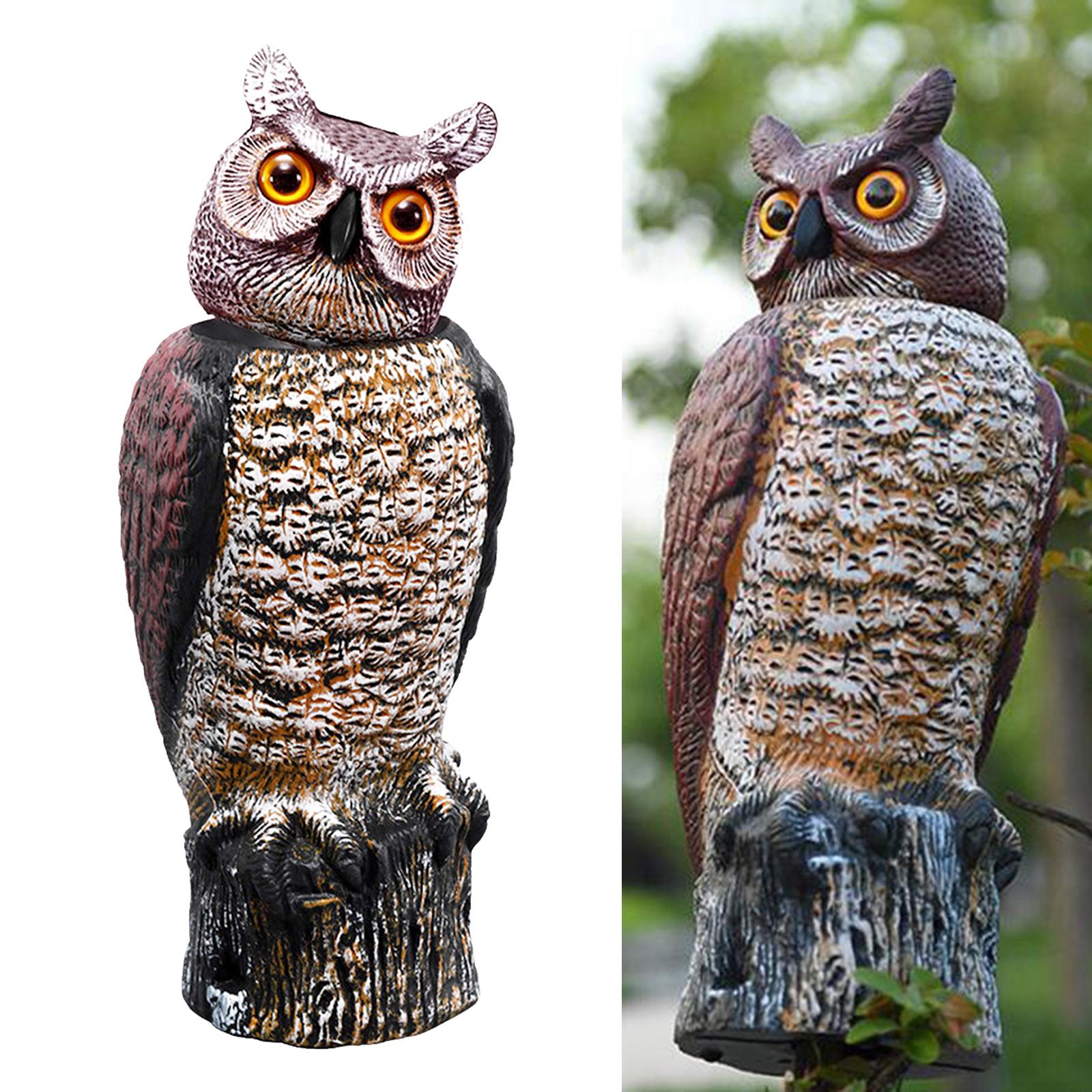 

Scare Bird Away 18inch Realistic Owl Decoy Pigeon Crow Scarecrow Statue Deterrent разноцветный
