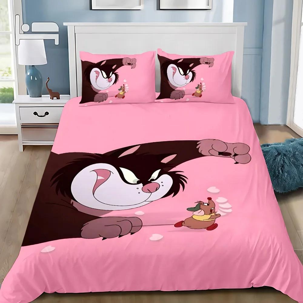 Bettbezug Kissenbezug Bettwäsche-Set Niedliche Lucifer Katze Erwachsener Junge Mädchen Schlafzimmer Dekoration Kinder Geschenk Einzel Doppel Große Größe