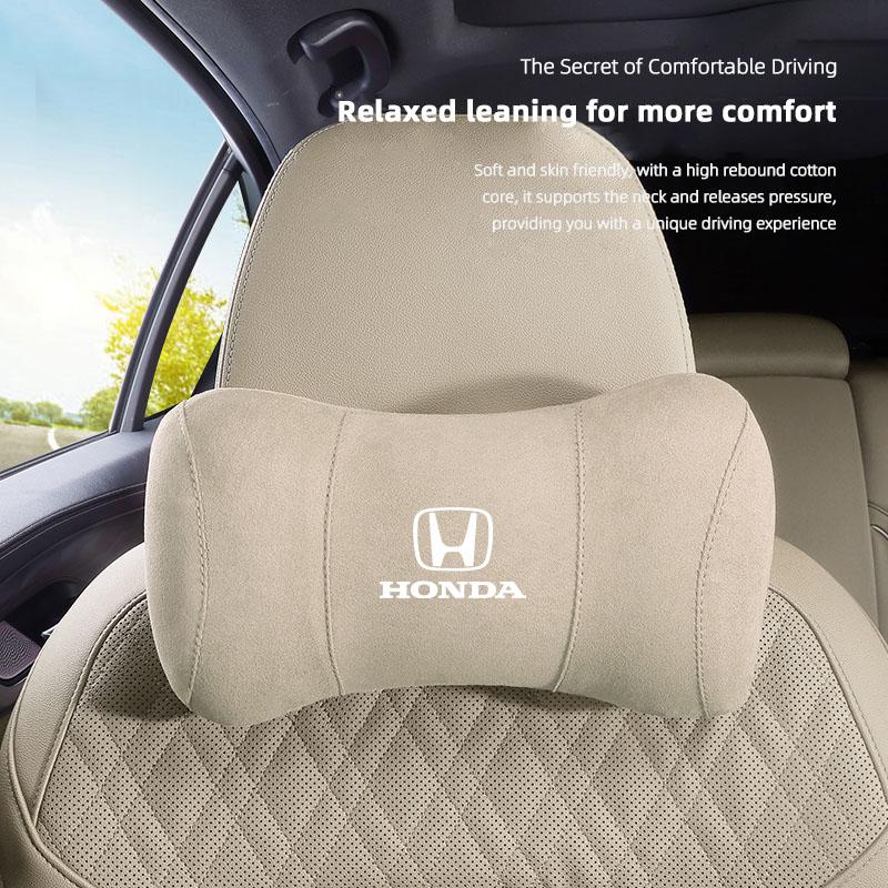 Car Suede Headrest Seat Neck Pillow Head Support For Honda Civic Fit Jazz Accord Pilot CRV Odyssey Passport City Shuttle HRV Ny1 EC5