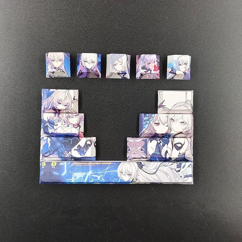 12Keys/Set Anime Character Design Custom Thermal Sublimation Keycaps For Mechanical Keyboard Mechanical Keyboard Caps Accessorie