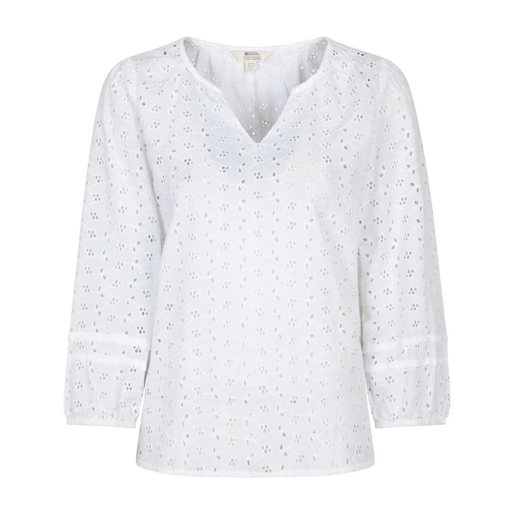 Mountain Warehouse Womens/Ladies Broderie Lightweight 3/4 Sleeve Casual Shirt