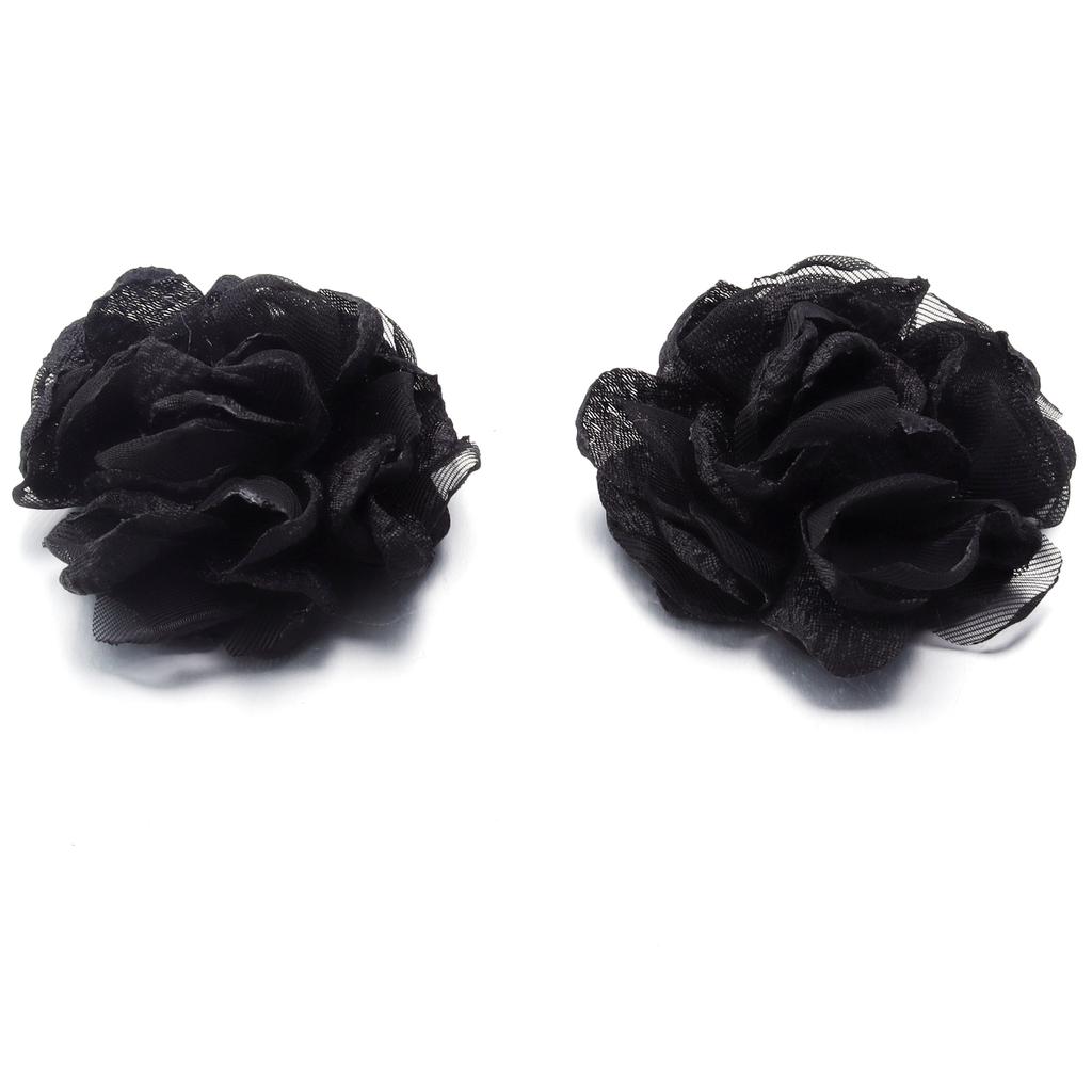 2pcs 5.5cm Chiffon Fabric Flowers Colorful Burnt Edge Artificial Flowers For Wedding Party DIY Handmade Clothing Headwear Decor
