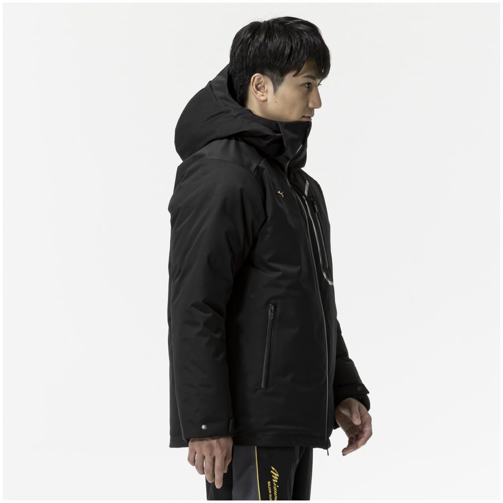 Mizuno Pro Down Size Directly Available At Mizuno Stores Coat, Small, Black, 12JEBB97,