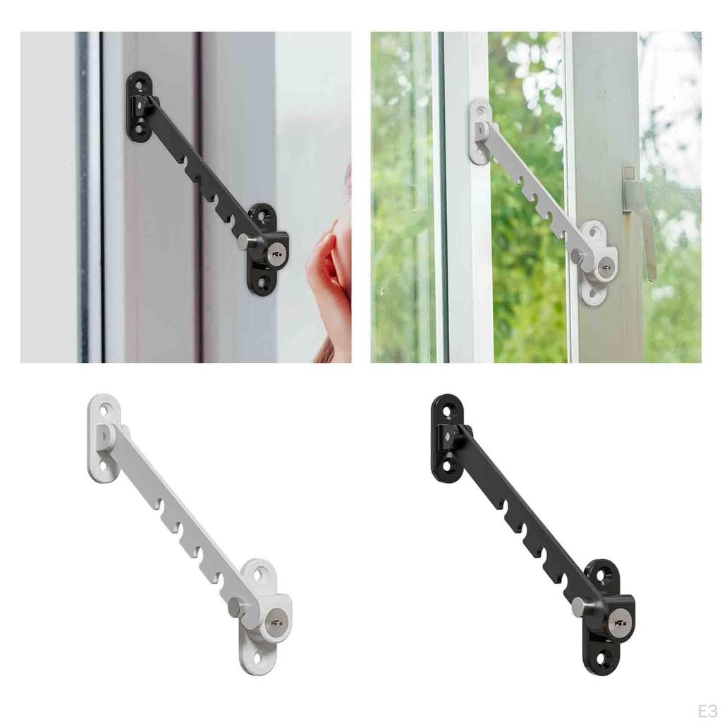 Window Lock Opening Restrictor Hardware Metal Easy To Install Limiter Adjustable for Drawers