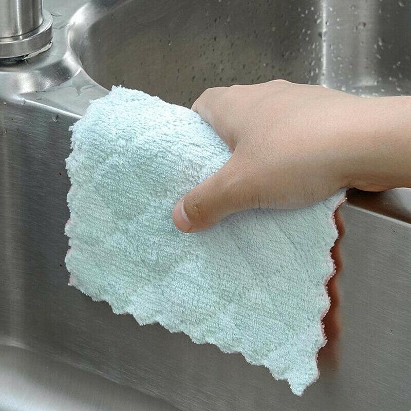 5pcs Soft Cotton Absorbent Dish Towels for Kitchen Supplier Dish Cleaning Cloth Tea Towel