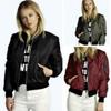 Hot Style European & American Autumn/Winter Solid Color Short Zipper Outerwear Jacket