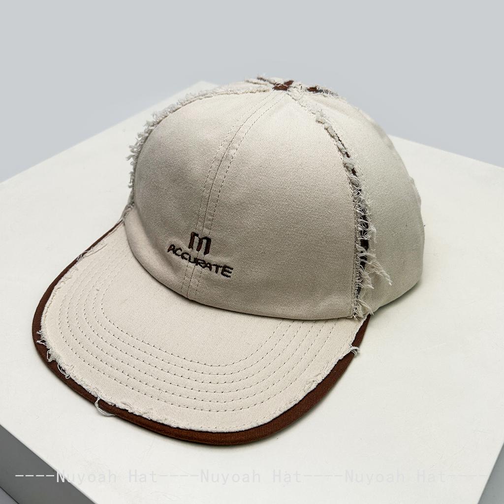 And Women Korean Style Vintage Embroidered M Letter Prints Baseball Caps Sun Protection Flat Brim All-Match Street Style Peaked Hats Fashion