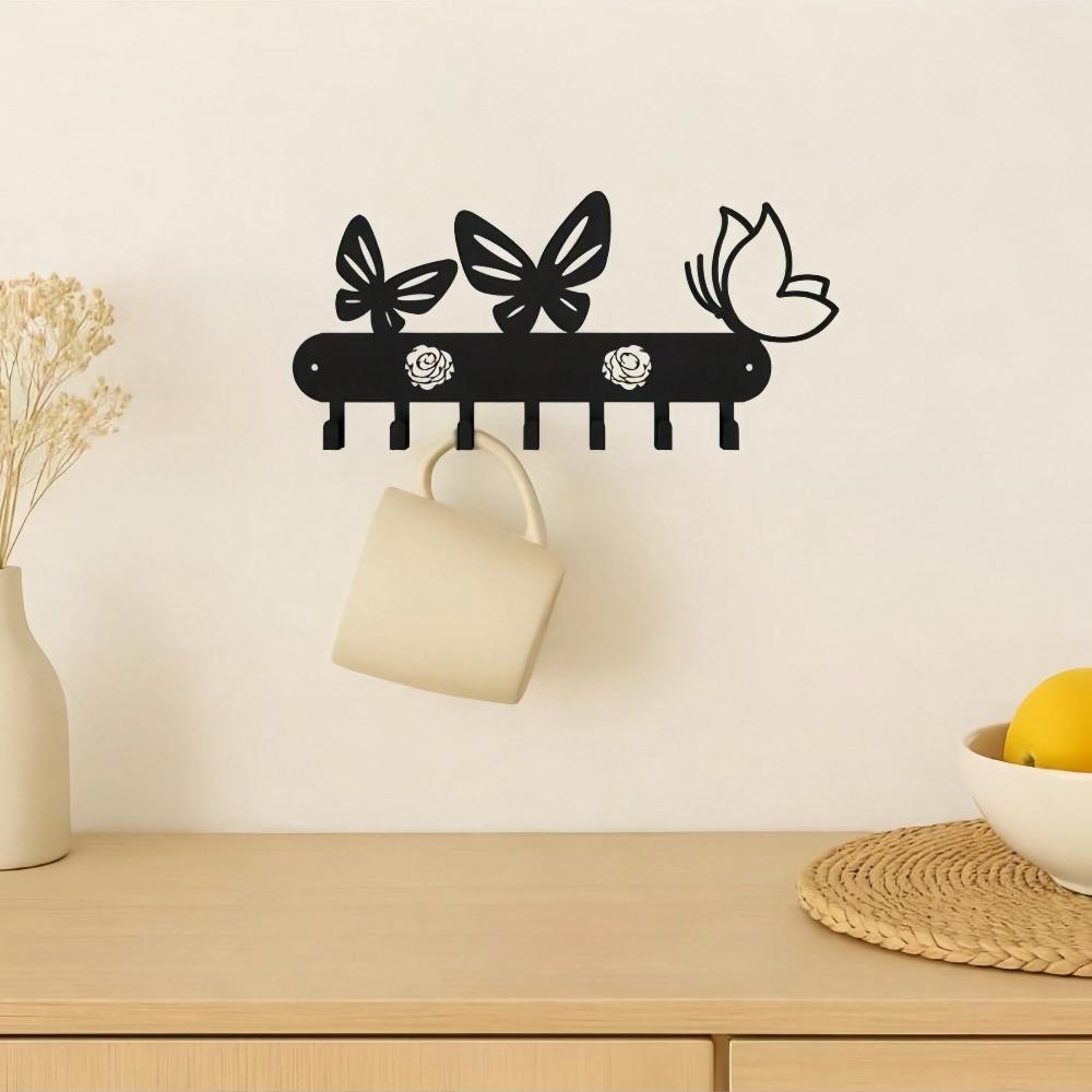 Butterfly Shaped Wall Hook Decorative Hanger for Keys Bags and Clothes