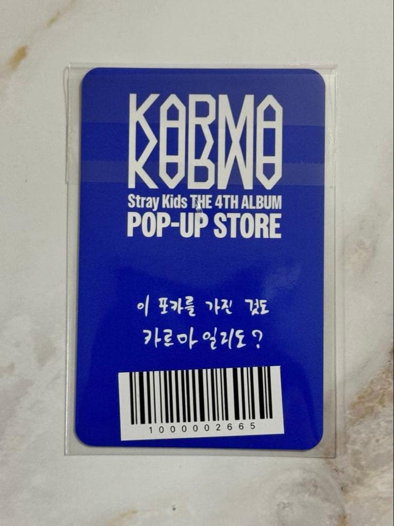 [USED] Stray Kids KARMA 2nd MD popup bonus Reno trading card