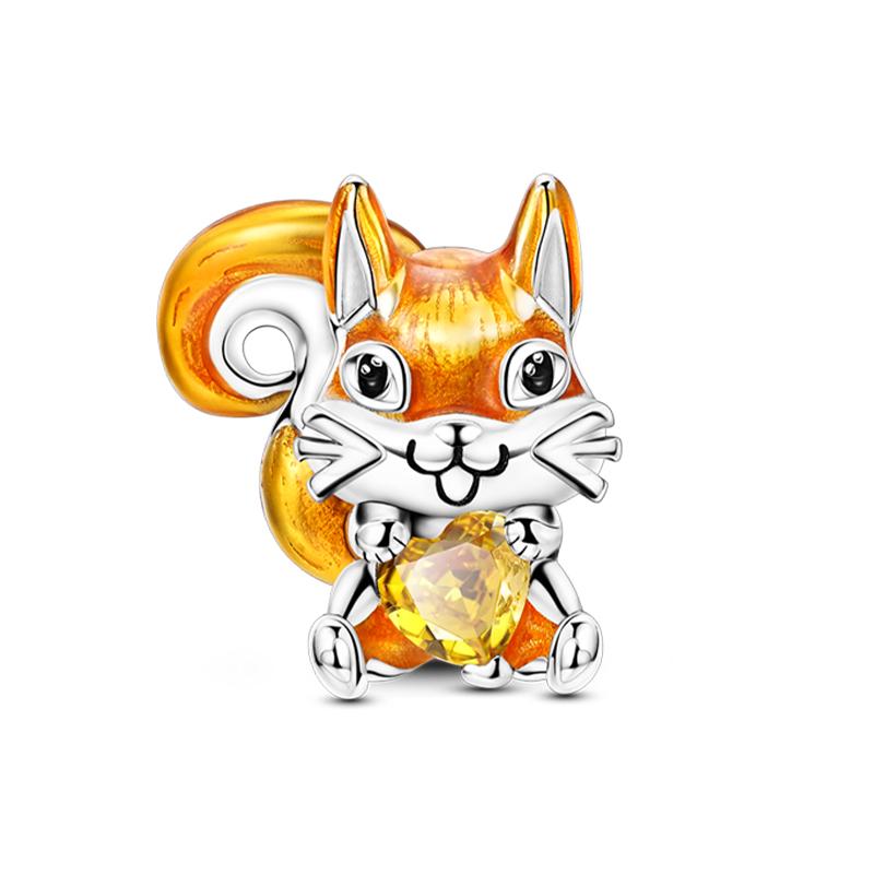 Copper Golden Autumn Series Charms Beads Scarecrow Pumpkin Maple Leaf Charms For Women Fine Diy Jewelry