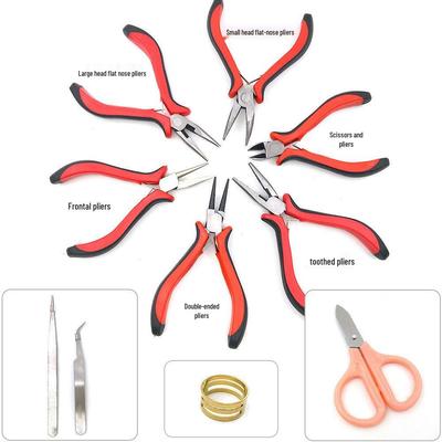 DIY Jewelry Tool Set: Angled Pliers, Tweezers & Mini Scissors