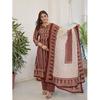 Women's Designer Cotton Kurti Pant Dupatta Set Indian Bollywood Ethnic Kurta Set