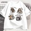 Funny Cute Coffee Cat Tshirt for Women Men Fashion  Loose Short Sleeve T-shirt Mocha Latte Cat Humor Cat Lover T Shirt
