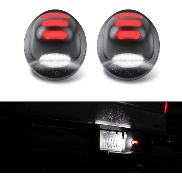 Gempro License Plate Light Assembly LED Tag Lamp Replacement for Ford F150 F250 F350 F450 F550 Superduty Bronco Excursion Ranger Expedition Explorer