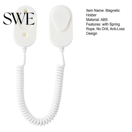 Space Saving Remote Holder Magnetic Control with Spring Rope Self-adhesive No Drill TV Wall Mounted Organizer Air Conditioner Anti-Loss Retractable