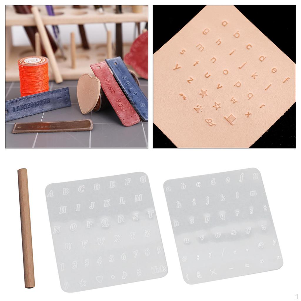 Alphanumeric Leather, Alphabet, Symbols, Numbers, Letters, Printing Tools. Manual Carving Character