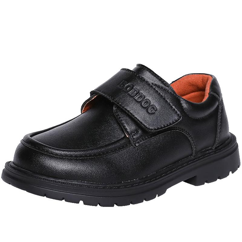 BOBDOG Kids  Soft Sole Black Leather Shoes 32