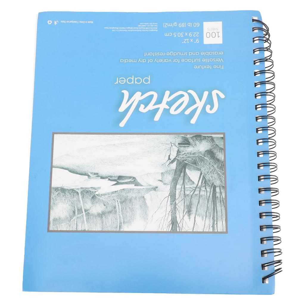 Sketch Book Spiral Bound Sketchbook Blank White Pages Art Sketchbook for Beginner Professional Blue