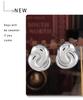 Chic European & American Double-Loop Earrings: Exaggerated 18K Gold Titanium Steel, Summer Non-Fading Design