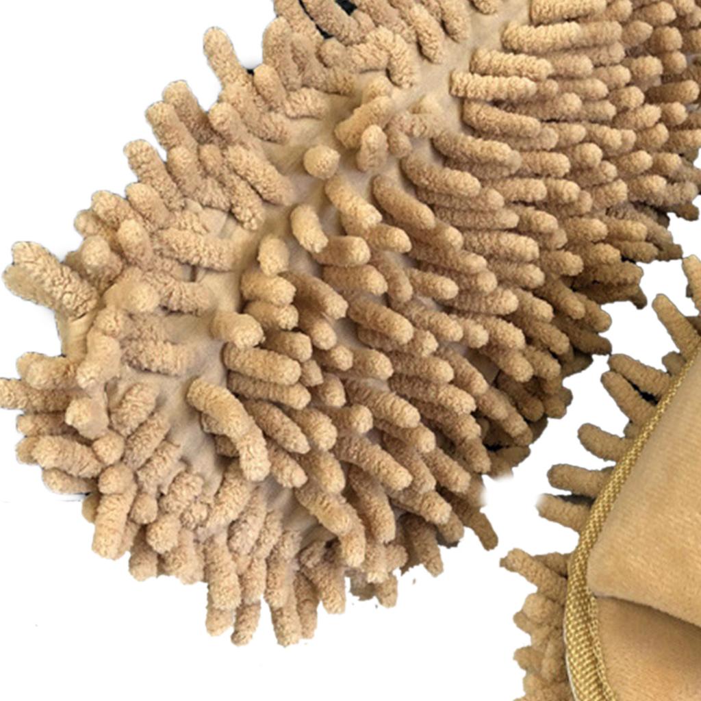 Floor Slippers Lazy Open Toed Mop Slipper Home Use Soft Pure Color Cleaning Slipper