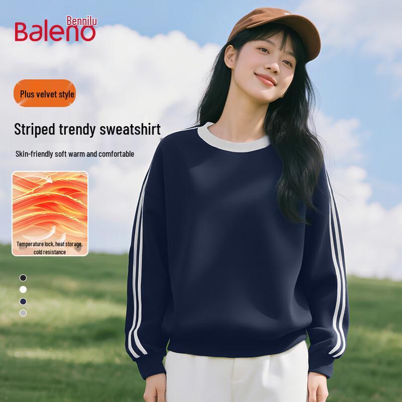 Baleno Women's Color Block Stripe Long Sleeve Sweatshirt